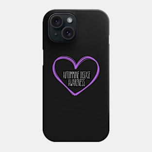 Autoimmune Disease Awareness Heart Support Phone Case