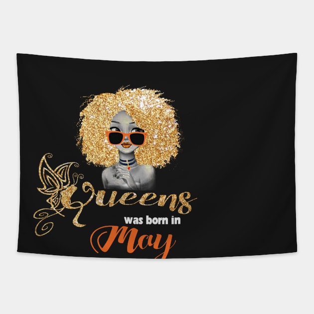 queen was born in may Tapestry by vamstudio