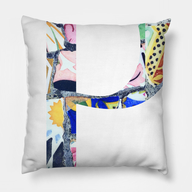 Barcelona Gaudi Mosaic Rho Greek Sorority Letter Sorority Pillow Teepublic