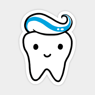 Kawaii Tooth with Toothpaste Magnet