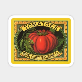 Vintage Wayne County Tomatoes Preserving Co. Label Magnet