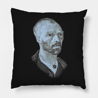 Van Gogh Self Portrait in Blue Pillow