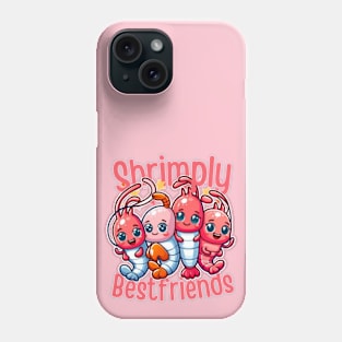 Kawaii shrimp bestfriends Phone Case