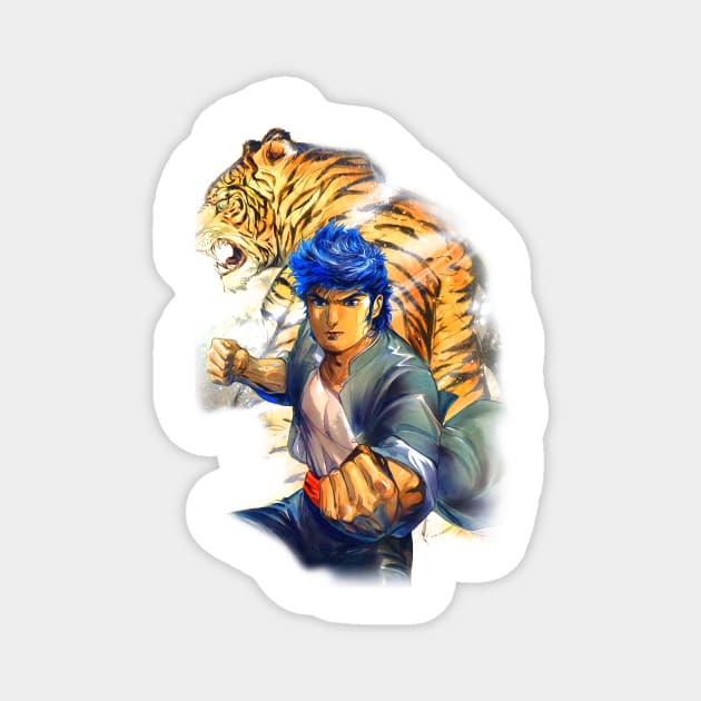 Tiger Wong Long Hu Men Manhwa Manhua Magnet by kaitokid