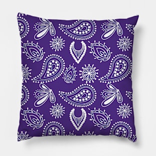 Mandala Pattern Purple and White Halloween Fall Autumn Season Pillow