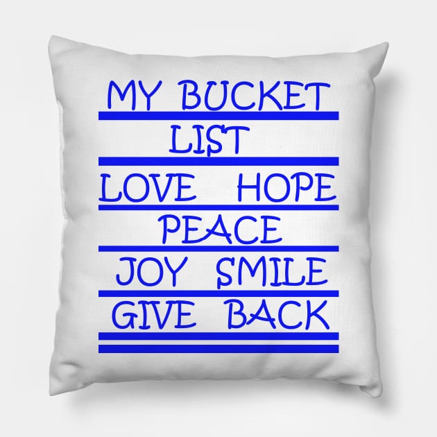 Bucket List Pillow by simonjgerber