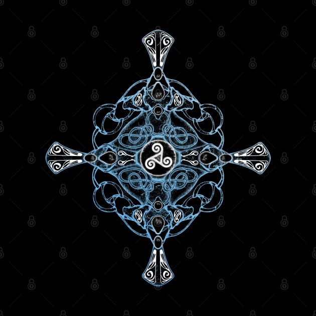 Celtic Triskelion Cross by NicGrayTees