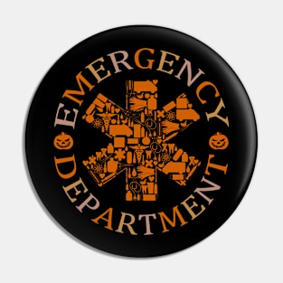 Er Nurse Halloween Spooky Emergency Department Pin