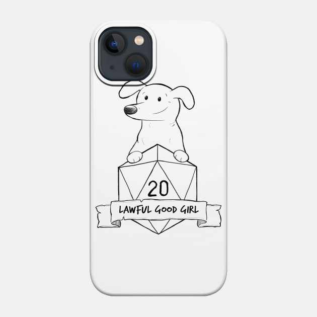 Smaller Print - Lawful Good Girl - Dndoggos - Phone Case