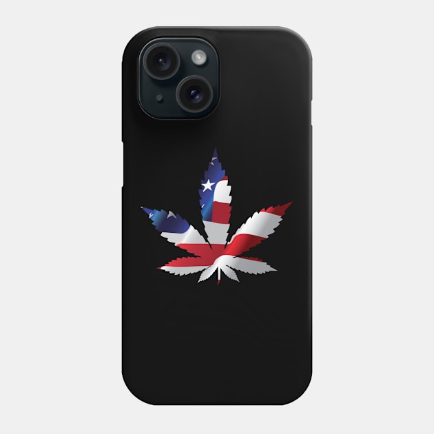 America Marijuana Leaf Phone Case by evermedia