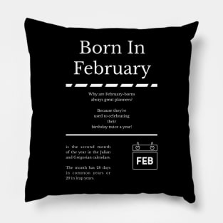 Born in February Pillow