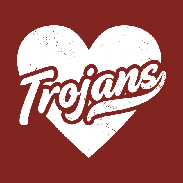 Vintage Trojans School Spirit // High School Football Mascot // Go Trojans by SLAG_Creative