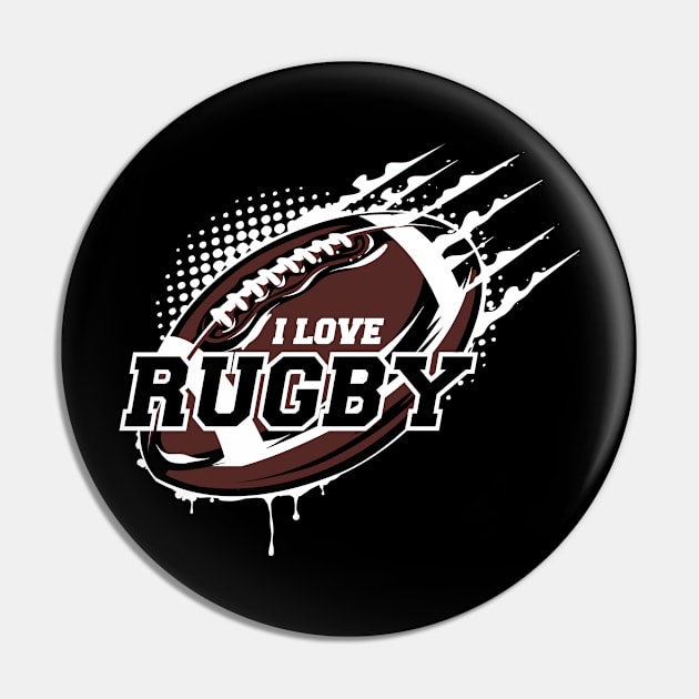 I LOVE RUGBY 2 Pin by Cool Stuff by Marco  