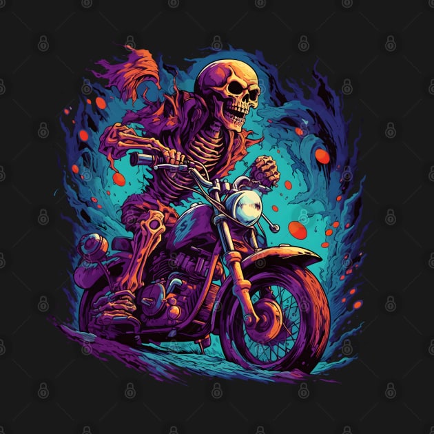 Epic Skeleton Motorcycle by pako-valor