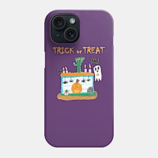 Trick or Treat Drawing Design Phone Case