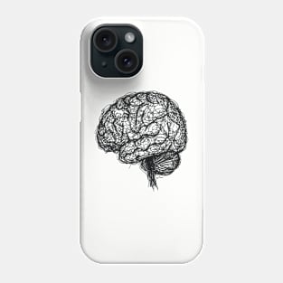 Brain ballpoint pen drawing Phone Case