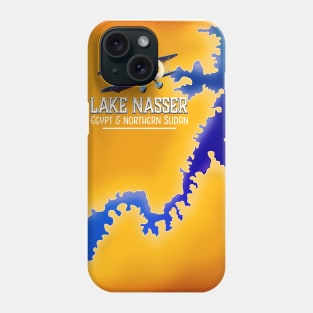 Lake Nasser Egypt map Phone Case