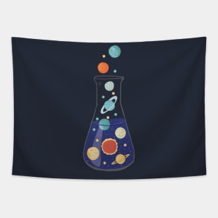 Space planets in erlenmeyer Tapestry