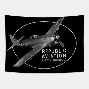 Republic P-47 Thunderbolt "Jug" WW2 fighter plane Tapestry