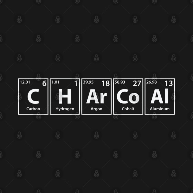 Charcoal (C-H-Ar-Co-Al) Periodic Elements Spelling by cerebrands