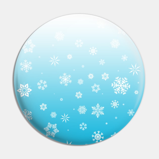 Ombre Blue White Snow Pin by saradaboru