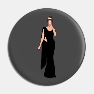 Black saree girl Pin