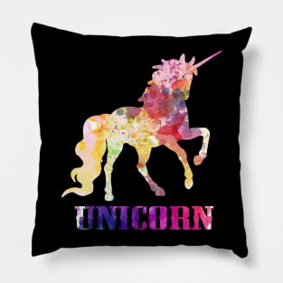 Unicorn Watercolor Pillow