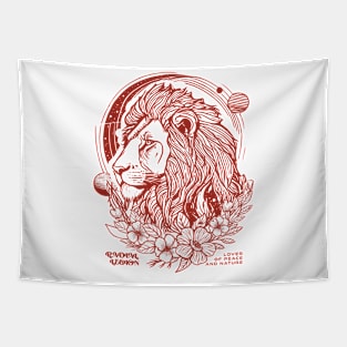 Strong and legendary lion Tapestry