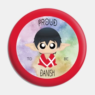 Proud to be Danish (Sleepy Forest Creatures) Pin