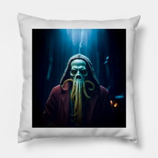 Ethereal Menace: Dark Portrait of a Terrifying Mind Flayer Pillow