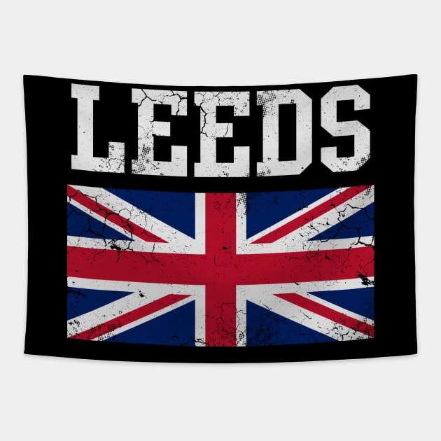 Leeds United Kingdom Union Jack England Tapestry by E