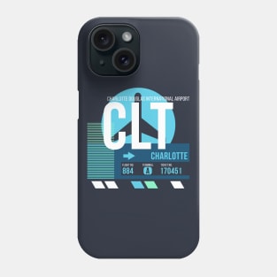 Charlotte (CLT) Airport // Sunset Baggage Tag Phone Case