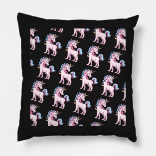 Colorful Unicorn Design, Artwork, Vector, Graphic Pillow