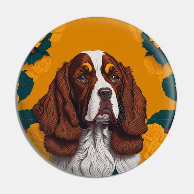 Dogs, spaniel and flowers, dog, style vector (yellow version spaniel) Pin by xlhombat