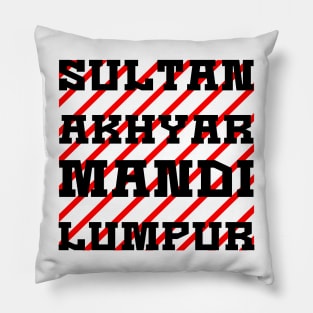 Sultan Akhyar Mandi Lumpur Red Black Pillow