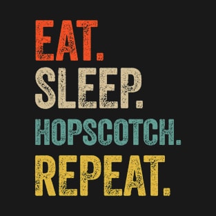 Funny eat sleep hopscotch repeat retro vintage gift T-Shirt