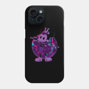 Cyber Samurai Mouse v Neon Phone Case