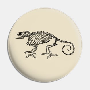 Chameleon Lizard Skeleton Pin