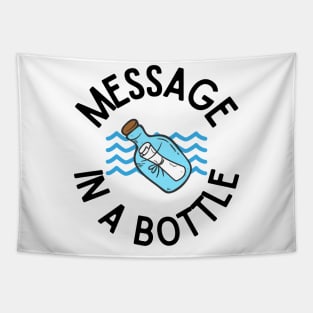 Message in a Bottle Nautical Design Perfect Gift for Sea and Ocean Lovers, Sailors, Divers, Surfers Tapestry