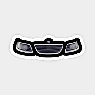 Saab 9-5 1st generation facelift classic car minimalist grille Magnet