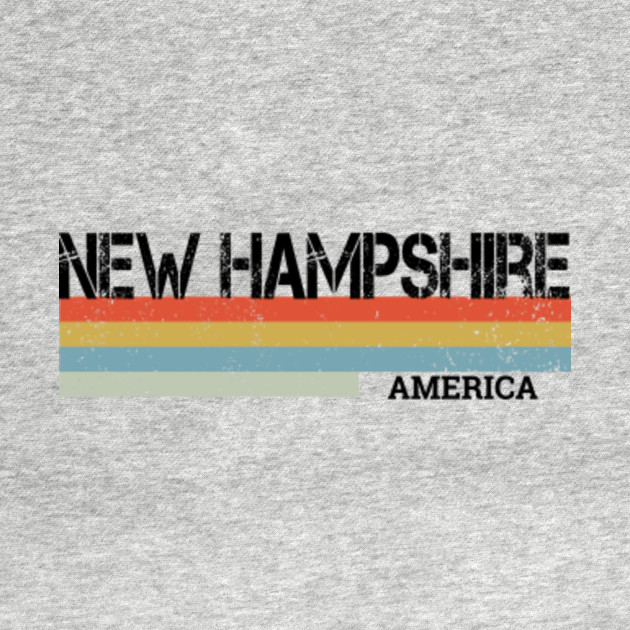 Discover Cool New Hampshire State Retro Vintage Stripes - New Hampshire - T-Shirt