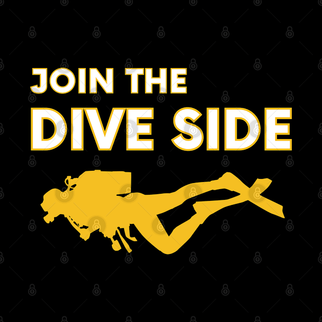 join the dive side, funny graphics for diving addict by in leggings