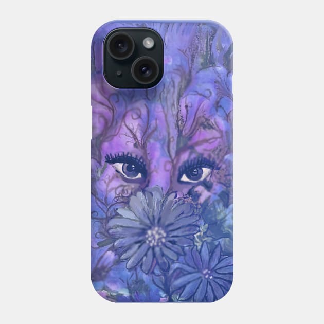 Beautiful Creature Artwork in Blue and Purple Phone Case by Klssaginaw