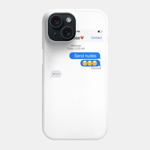 iMessage Nudes Phone Case by Bubblin Brand