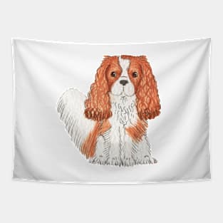 Cavalier King Charles Spaniel - Blenheim Watercolour Tapestry