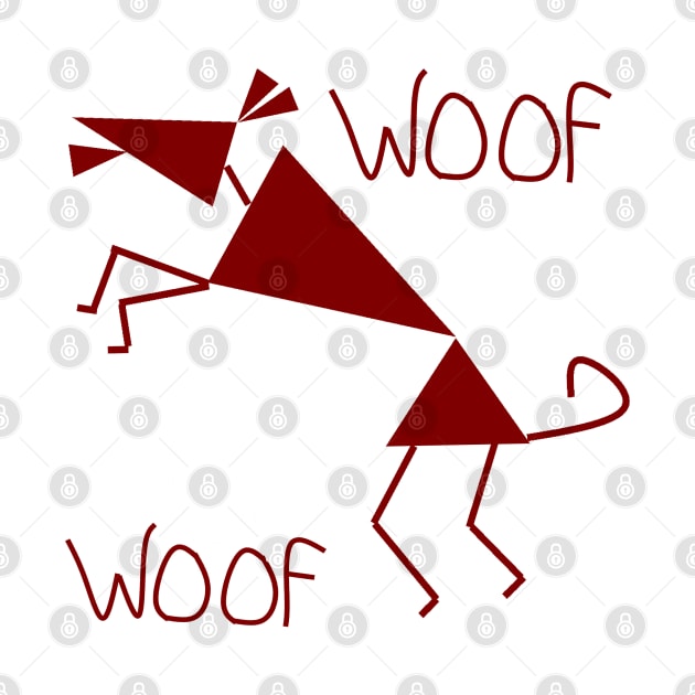 Happy Warli Dog by AmitDesignsTees