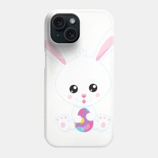 Easter, Cute Bunny, White Bunny, Easter Eggs Phone Case