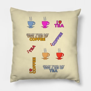 Coffee and Tea Set Pack Pillow