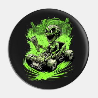 Green Speed Zombie Pin