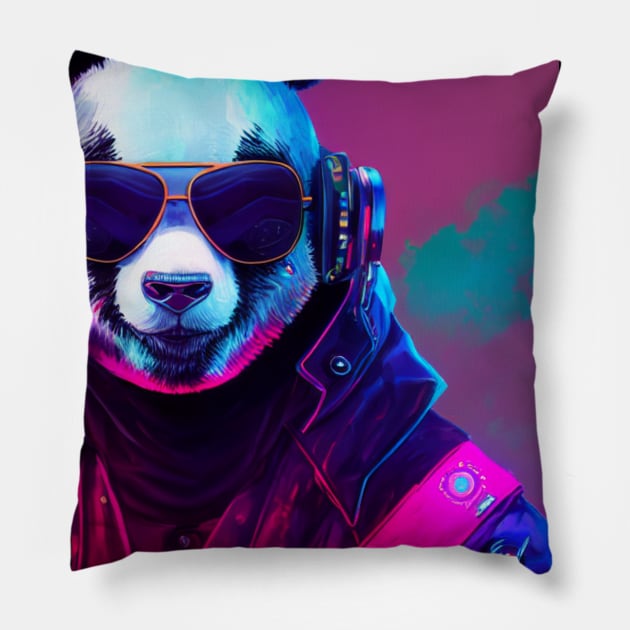 Panda DJ Pillow by Stitch & Stride